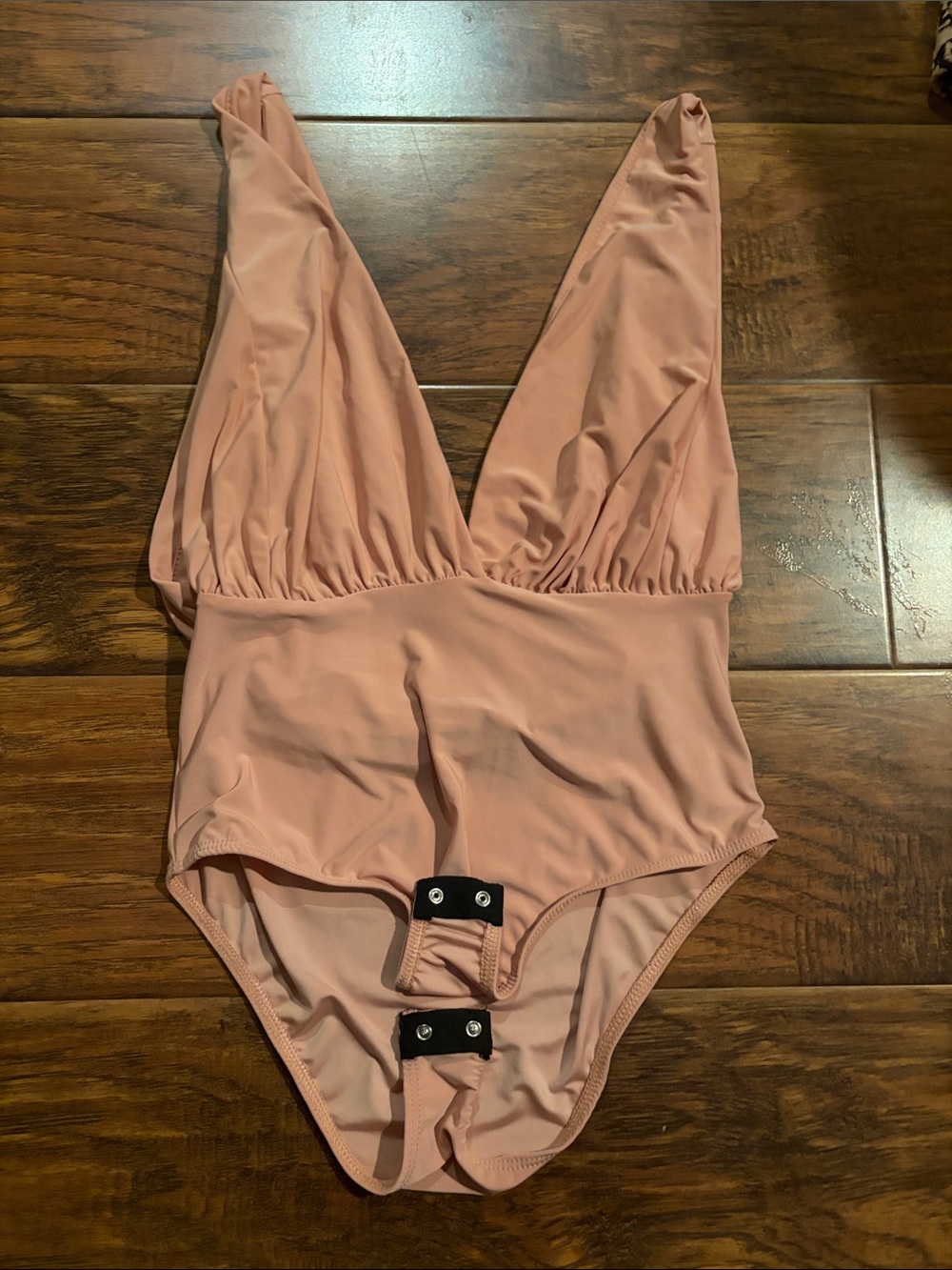 Fashion Nova Women’s One-Piece Bodysuit in Dusty Pink